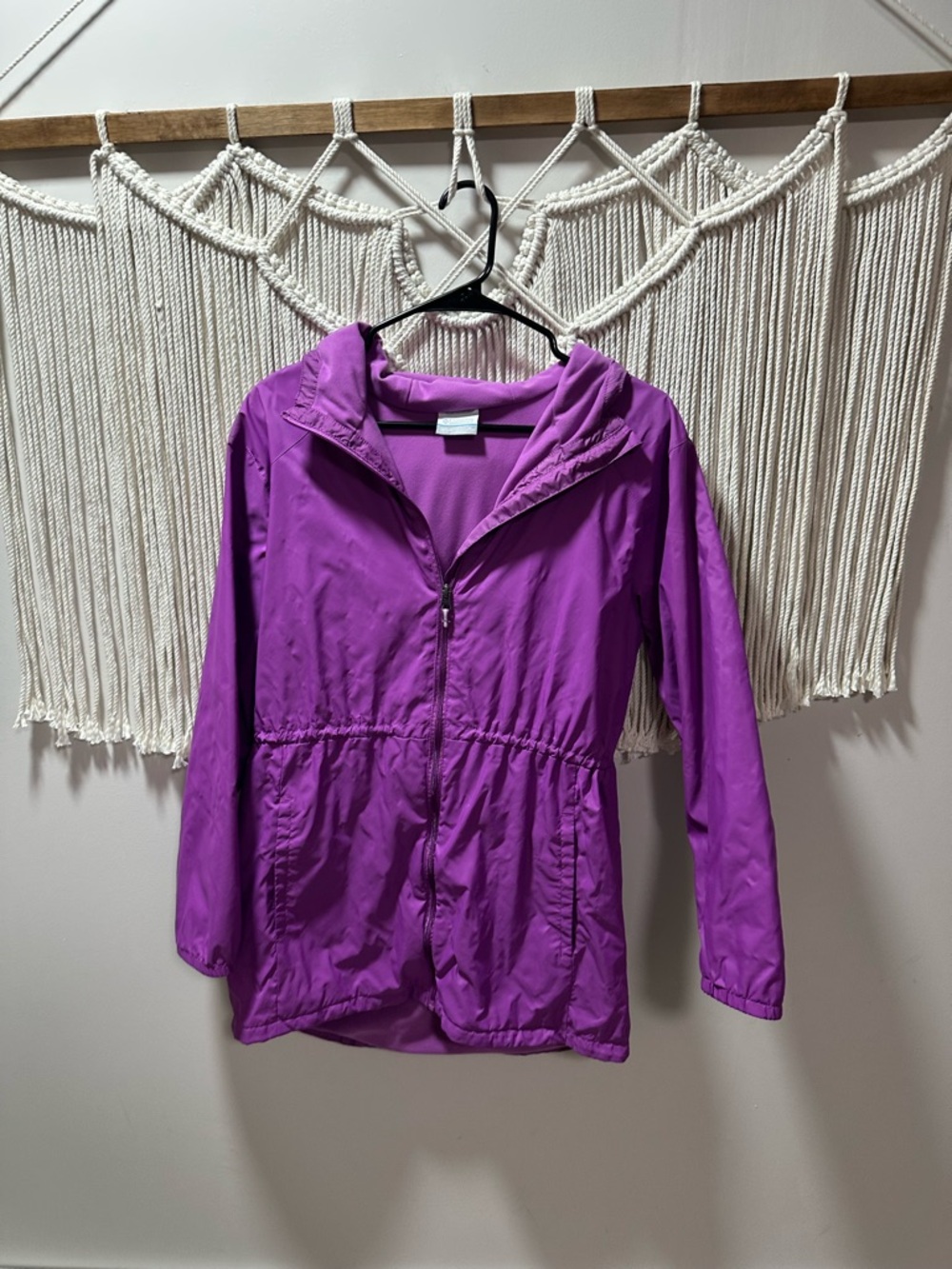Columbia Girls' Purple Hooded Raincoat